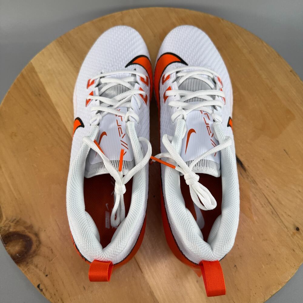 Nike Vapor Edge Speed 360 2 Men's Size 9.5 Football Cleats White Orange NEW - Picture 5 of 9